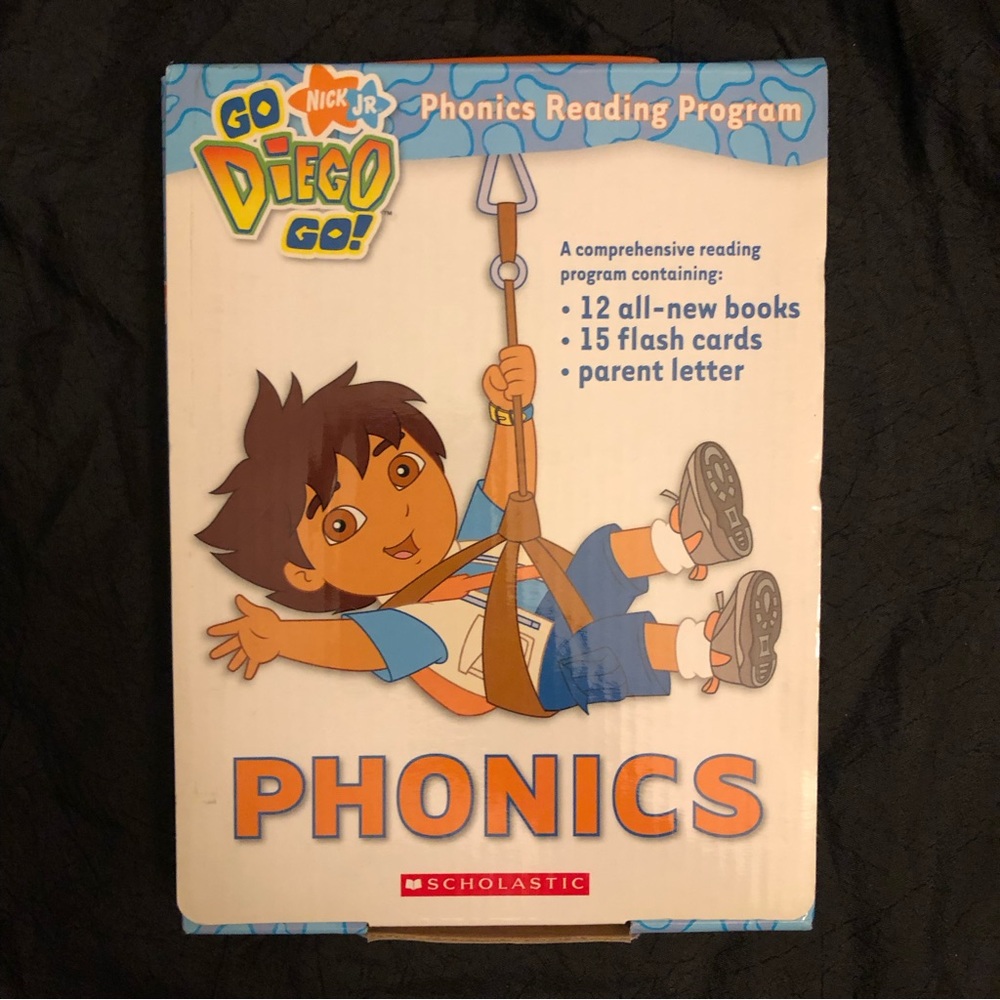Scholastic Phonics Reading Program Nick Jr Go Diego Go - Books & Flash Cards NWT